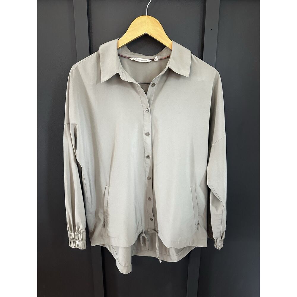 Soft Surroundings Women’s Green Button Up Lightweight Blouse - Long Sleeve Small